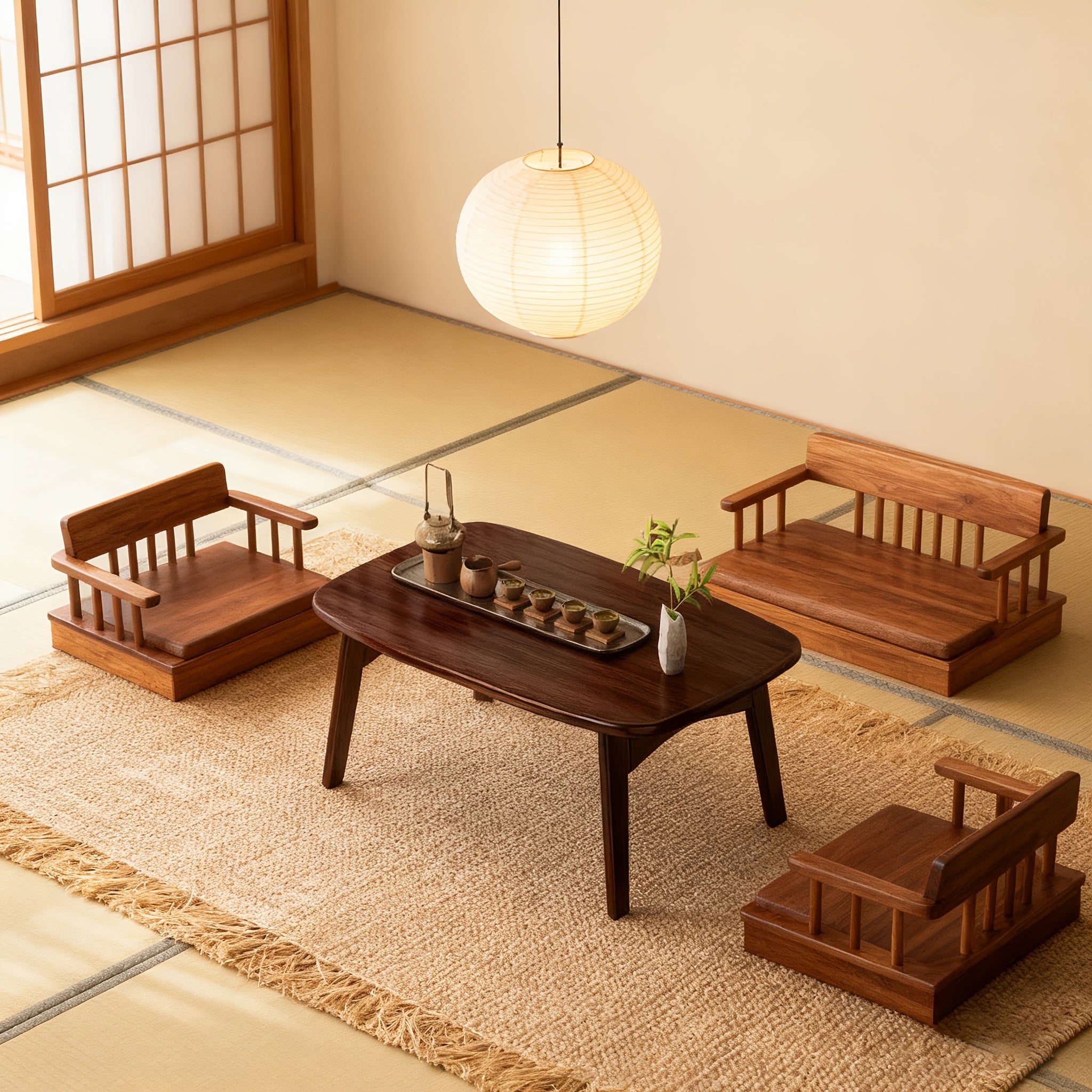 Premium Bamboo Collapsible Coffee Table, Japanese-Inspired Low Folding Table, Floor Table in Japanese Style, No Assembly Needed, Tatami Folding Table, Convenient And Easy to Store, Ideal for Bedrooms, Living Rooms, And Outdoor Use (31.5*15.7*14.2In)