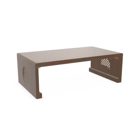 A Unique Bamboo Folding Coffee Table Designed for Floor Use, This Portable Piece of Furniture Serves As Both a Desk And a Decorative Item