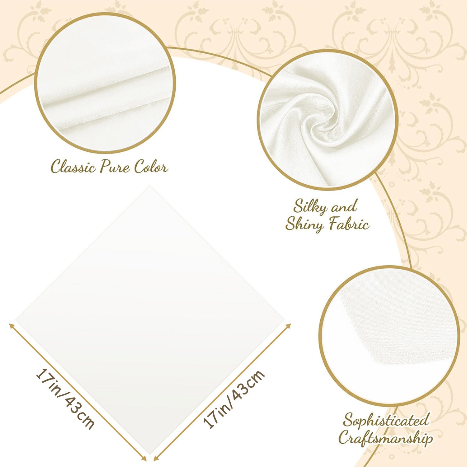 24\u002F12pcs Clear Reef Charger Plates Set Bulk 12 Golden Rim Clear Charger Plates 13 Inch And 12 Satin Cloth Napkins 17 Inch, Sturdy And Durable, Reef Charger Plate With Golden Rim Floral Reef Design For Dinner Wedding Party Easter Table Setting Decora
