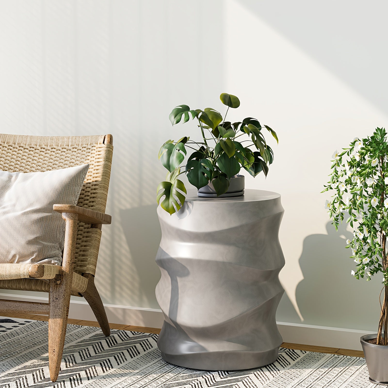 Outdoor Side Tables for Patio, Courtyard Coffee Table, 18\