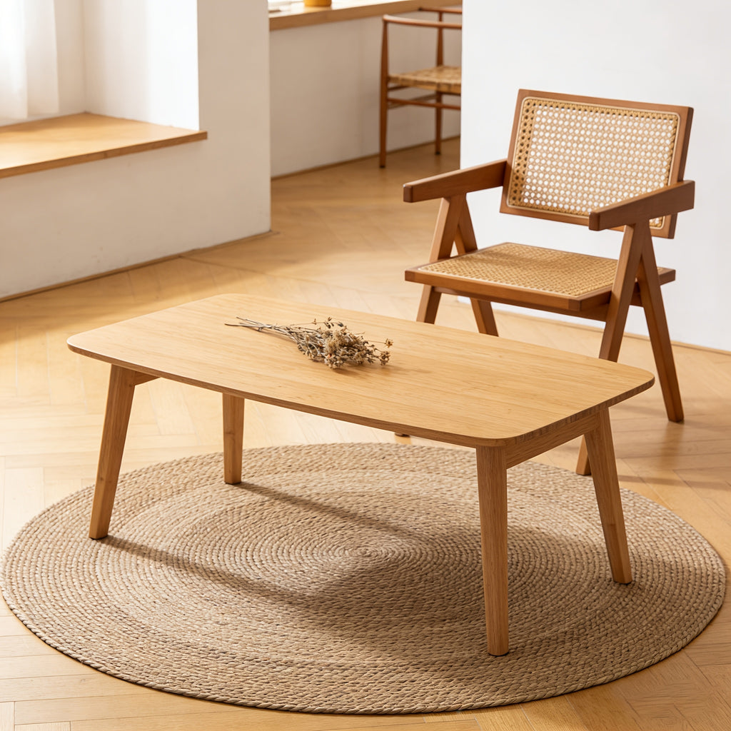 Foldable Japanese-Style Table Suitable for Indoor\u002FOutdoor Use - Modern Portable Coffee & Tea Table with Walnut Top, Space-Saving Design, No Assembly Required, Foldable Desk for,, Office (31.5×17.7×13.8 Inches)