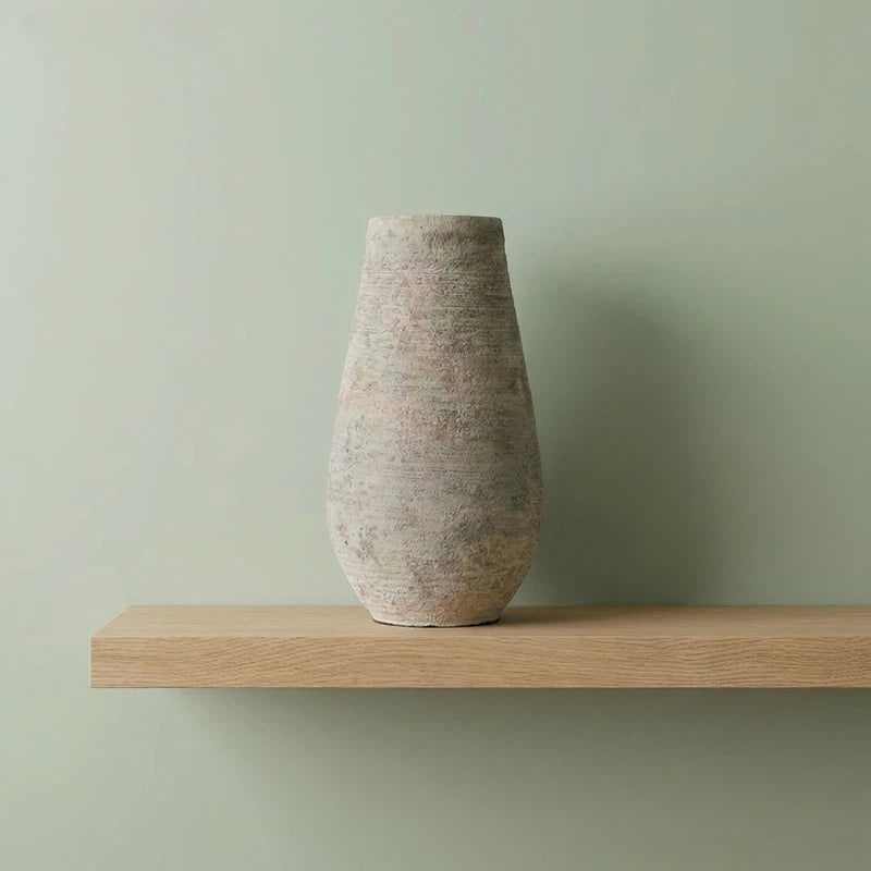 Wabi-Sabi Tapered Ceramic Vase Suitable for Dried & Fresh Flowers, Retro Minimalist Base with Anti-Slip Bottom, Stone Texture Vase for Centerpiece, Tabletop Decor, Dried Flower Arrangements - Ceramic Flower Holder
