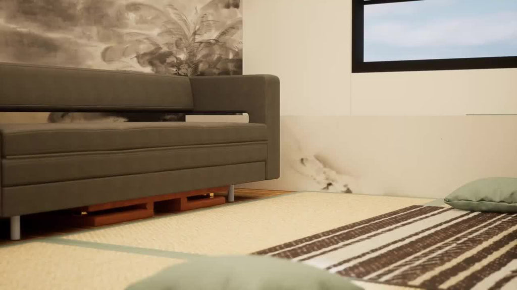 Japanese-Style Floor Table with Foldable Legs - Bamboo Low-Profile Bedside Table Suitable for Coffee, Tea, Meditation Altar, Bedside Use - Foldable Design, Space-Saving, Easy Assembly-Free Setup