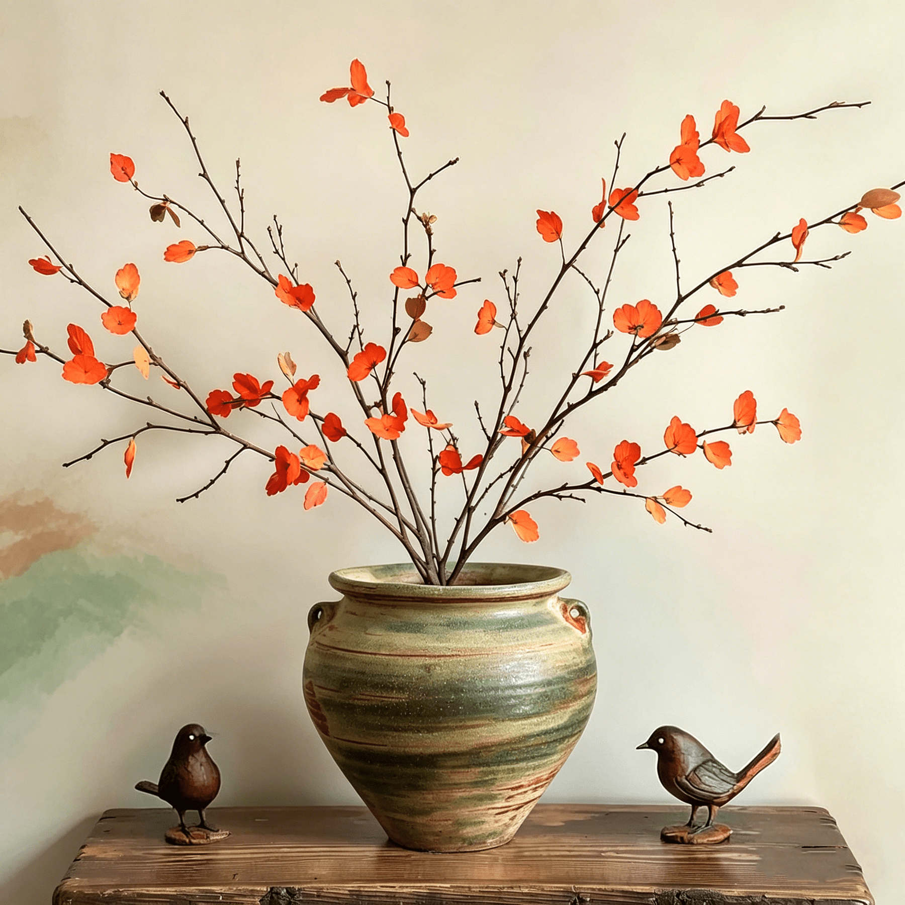 Hand-Glazed Terracotta Ceramic Flower Pot Suitable for Indoor & Outdoor Use - Vintage Wabi-Sabi Rustic Planter with Drainage Hole, Distressed Round Vase for Home, Kitchen, Office Decor, Lightweight Suitable for Gardening Gifts for Plant Care