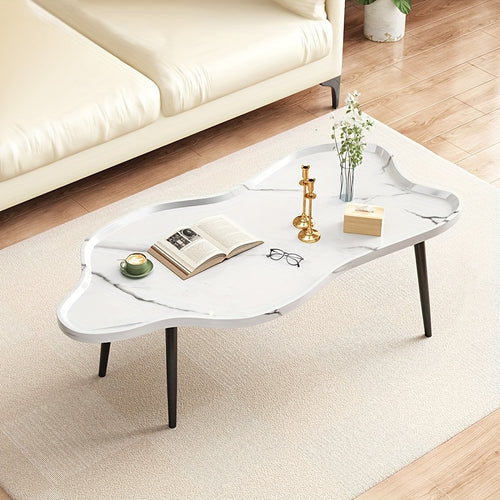 1pc Cloud Coffee Table, Suitable for Living Rooms, Modern Home Use, Side Table for Sofa, Small Tea Table for Balcony, Unique, High-end Feel, Balcony Coffee Table