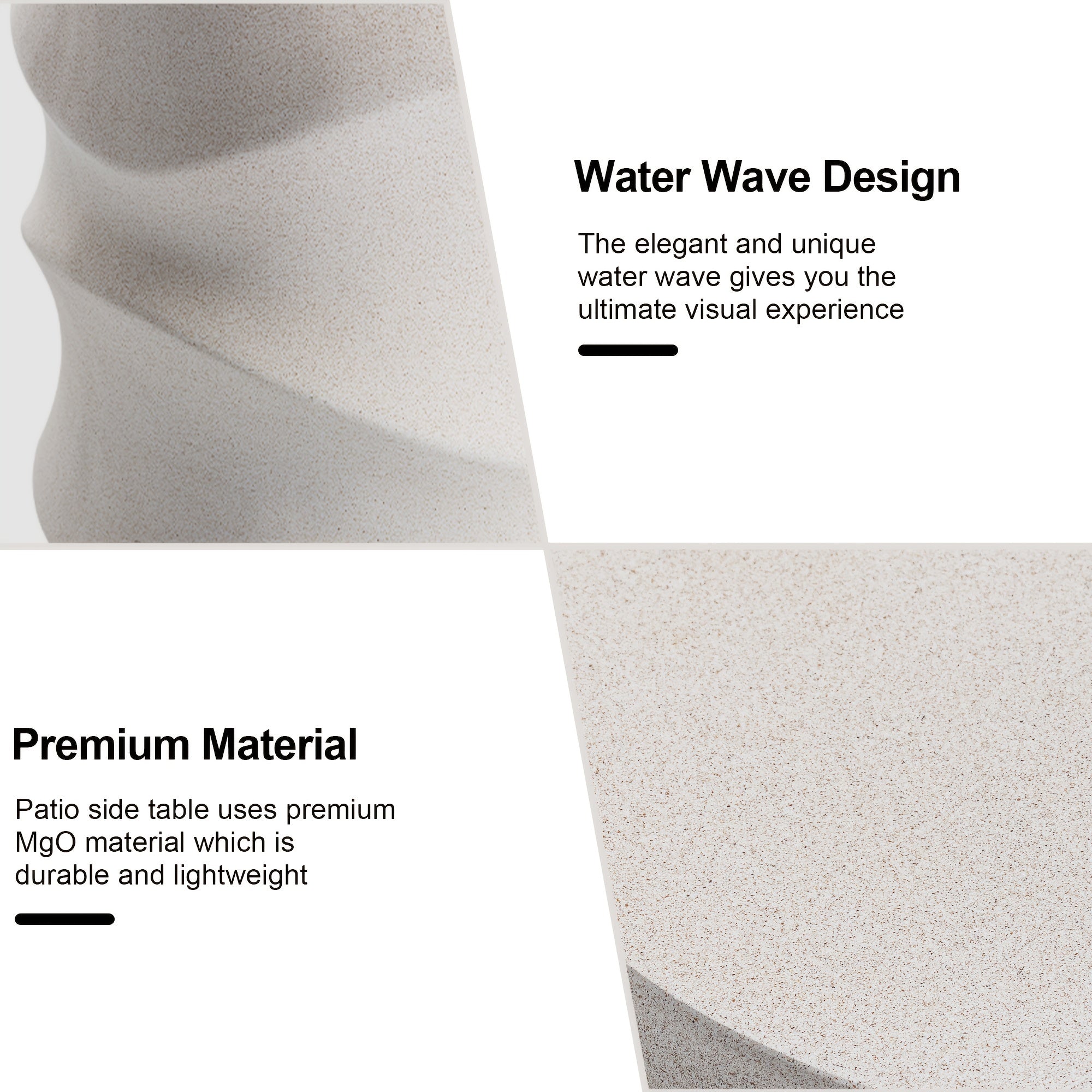 Outdoor Side Tables for Patio, Courtyard Coffee Table, 18\