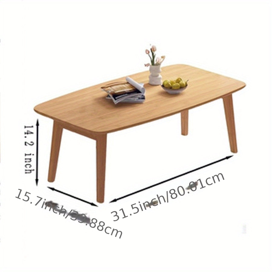 Premium Bamboo Collapsible Coffee Table, Japanese-Inspired Low Folding Table, Floor Table in Japanese Style, No Assembly Needed, Tatami Folding Table, Convenient And Easy to Store, Ideal for Bedrooms, Living Rooms, And Outdoor Use (31.5*15.7*14.2In)